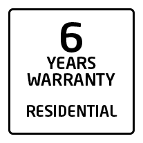 6 years residential warranty